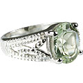Design 13706: green green amethyst rings