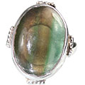 Design 13868: brown,green fluorite american-southwest rings