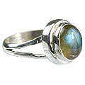 14132: Silver Setting blue,green,gray labradorite  mens rings