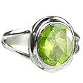 14133: Silver Setting blue,green peridot  engagement rings