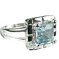 14148: Silver Setting blue blue topaz engagement rings