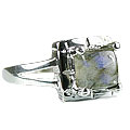 14150: Silver Setting blue,green,gray labradorite mens rings