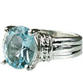 Design 14156: blue blue topaz gothic-medieval rings