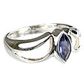 Design 14171: blue iolite contemporary rings
