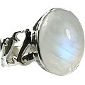 14177: Silver Setting white moonstone american-southwest rings