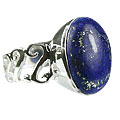 14179: Silver Setting blue lapis lazuli american-southwest rings