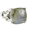 14193: Silver Setting blue,green,gray labradorite mens rings