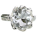 14195: Silver Setting white white topaz cocktail rings