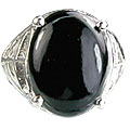 Design 14202: black onyx contemporary rings
