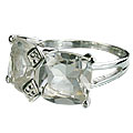 Design 14224: white crystal contemporary rings