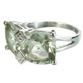 Design 14227: green green amethyst contemporary rings
