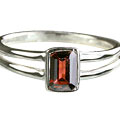 Design 14231: red garnet contemporary rings