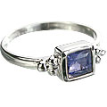 Design 14344: blue iolite art-deco, stack rings
