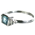 Design 14346: blue blue topaz art-deco, stack rings