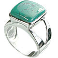 Design 14390: blue,green turquoise american-southwest rings