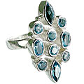 Design 14400: blue blue topaz engagement, estate rings
