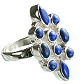 Design 14404: blue lapis lazuli engagement, estate rings