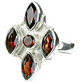 Design 14419: red garnet estate rings