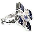 Design 14422: blue iolite estate rings