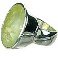 Design 14489: green prehnite mens rings