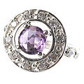 Design 14570: purple,white amethyst engagement rings