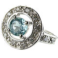 Design 14572: blue,white blue topaz engagement rings