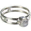 Design 14787: blue,white moonstone contemporary rings