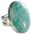 Design 14896: green amazonite rings