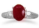 Design 18485 red,white cubic zirconia estate rings