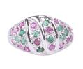 Design 18535 green,red emerald estate rings
