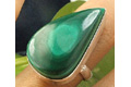 7211: Silver Setting green malachite  american-southwest rings