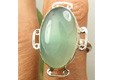 Design 7228: green chalcedony rings