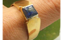 7234: Silver Setting blue lapis lazuli rings