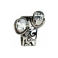 8166: Silver Setting White white topaz rings