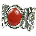 8168: orange,red carnelian  gothic-medieval rings