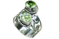 8281: Silver Setting Green peridot rings
