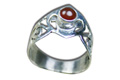8284: Silver Setting Red ruby rings