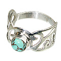 Design 8287: blue,multi-color turquoise gothic-medieval rings