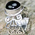 8309: Silver Setting black onyx rings
