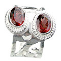 8310: Silver Setting red garnet rings