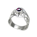 8311: Silver Setting red garnet rings