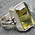 8318: Silver Setting Yellow citrine rings