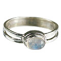 8447: Silver Setting white moonstone rings