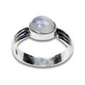 8457: Silver Setting white moonstone rings