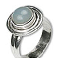 Design 8458: white chalcedony rings