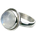 8463: Silver Setting White moonstone rings