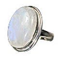 8478: Silver Setting white moonstone rings