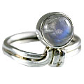 8479: Silver Setting white moonstone rings