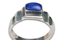 8519: Silver Setting Blue lapis lazuli rings