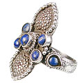 8557: Silver Setting blue lapis lazuli rings